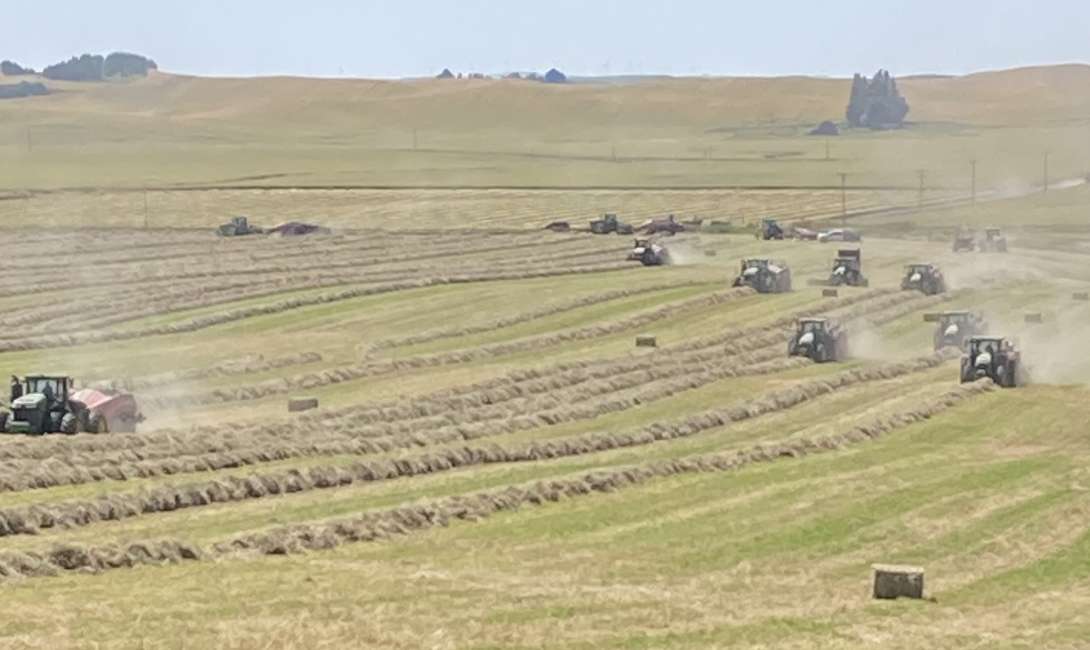 Baler Field Support from Trackside